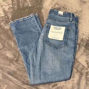 NWT Good American Good Legs Straight Jeans